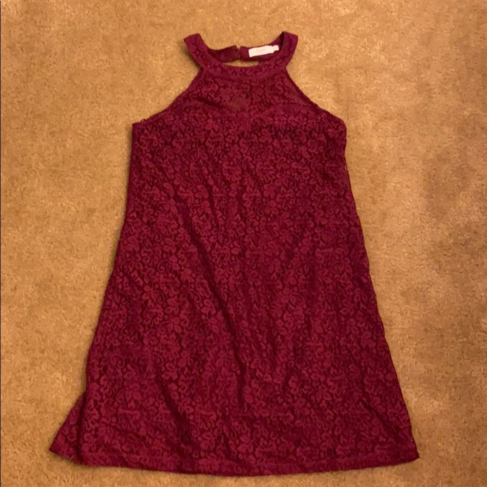 deep purple/maroon dress